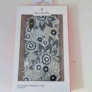 Vera Bradley iPhone X Flex Case Black and White Floral